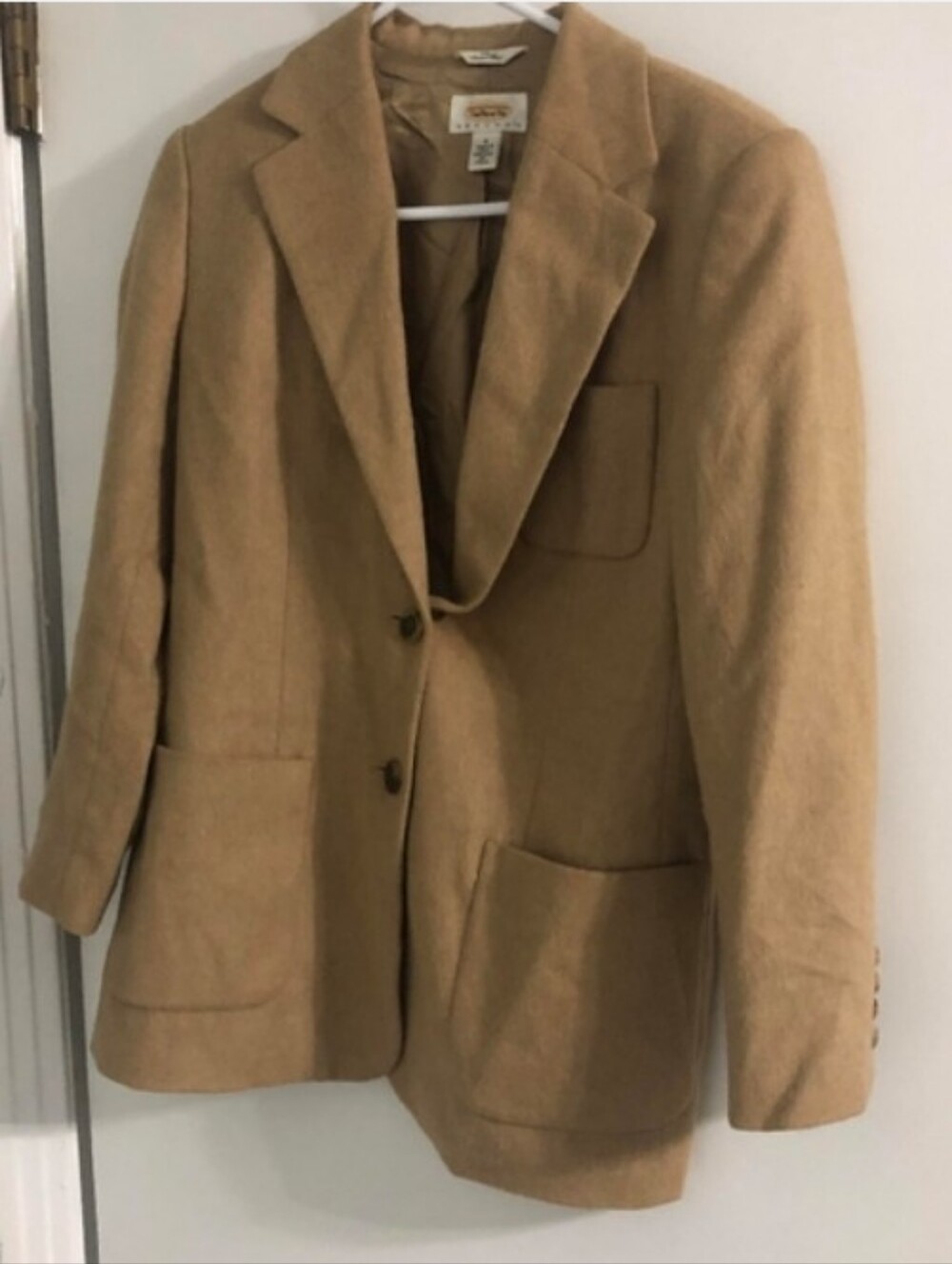 Talbots Pure Camel Hair Italy Buttoned Blazer Sz 4P